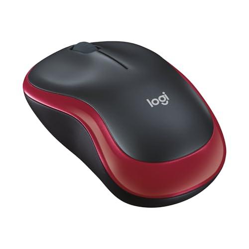Logitech M185 Mouse Wireless Rosso: Comfort e Affidabilità per la Tua Produttività