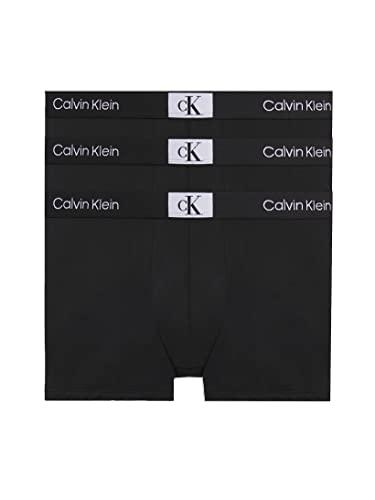 Calvin Klein Trunk 3Pk 000Nb3528A, Boxer Uomo, Nero (Black Black Black), S