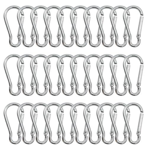 GeekerChip Set di 30 Moschettoni in Lega di Alluminio - Mini Clip a Molla Multiuso