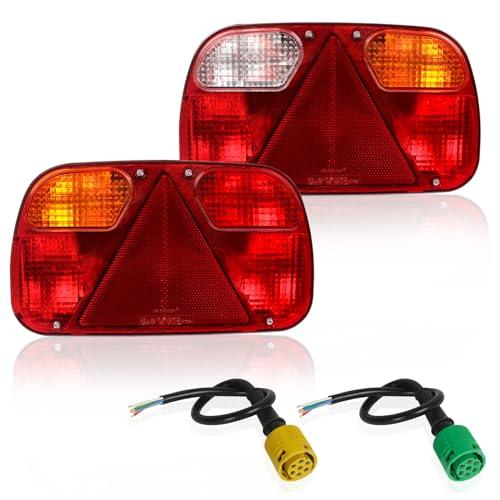 Yinaolan Luci per Rimorchio Posteriori 12V, Set 2 Pezzi Multifunzione