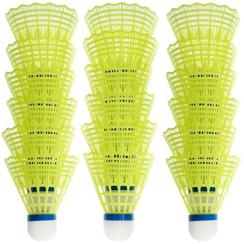 QWORK® Set di 18 Volani Badminton in Nylon - Performance e Durata
