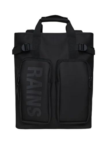 RAINS Zaino nero con tasche