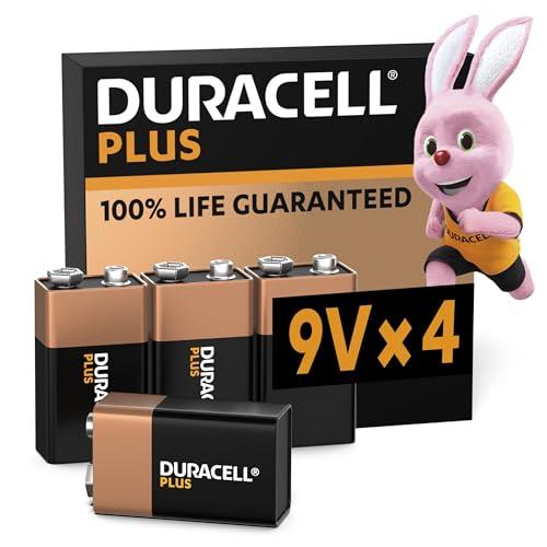 Duracell Plus 9V - Pacco da 4 Batterie Alcaline