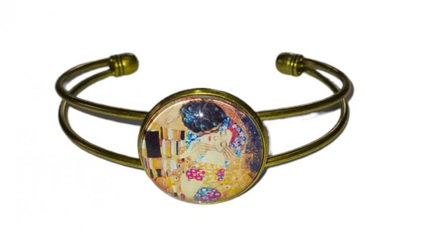 Bracciale Il Bacio Rigido Regolabile con Cabochon