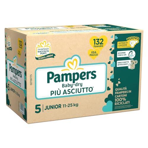 Pampers BabyDry EsaPack Taglia 5 Junior - 132 Pannolini