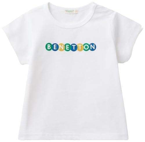 T-Shirt Neonati United Colors of Benetton con Bottoni a Pressione e Logo