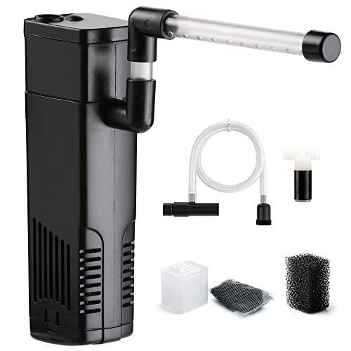 NICREW Filtro Acquario Interno 3 in 1 Silenzioso e Potente