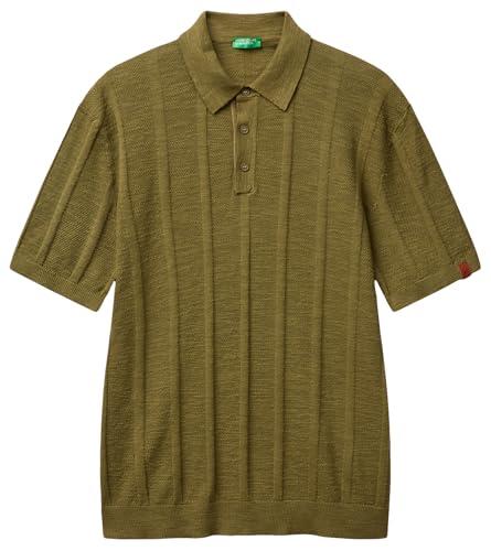 United Colors of Benetton Maglia Polo M/M Uomo in Cotone e Lino
