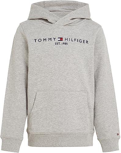 Tommy Hilfiger Bambini Unisex Felpa Essential Hoodie Grigio