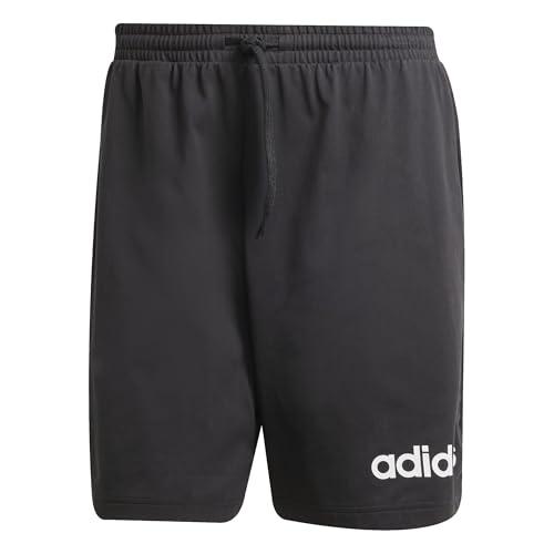 Adidas Essentials Linear Single Jersey Short Uomo - Nero/Bianco