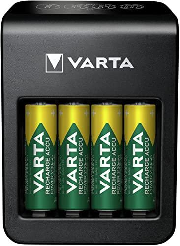 Varta Caricatore LCD Plug Charger+ con 4 Batterie AA