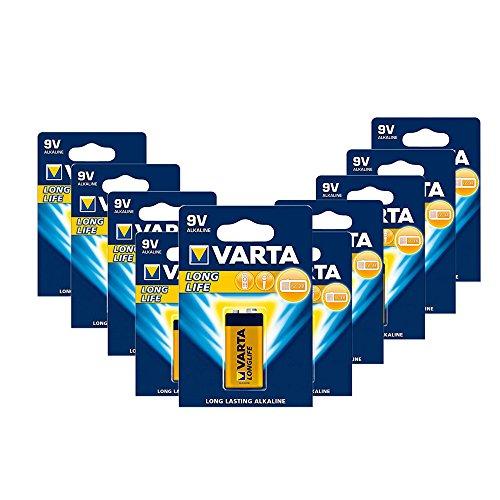 Varta Longlife Extra 9V Bloc - Batteria Alcalina Stilo