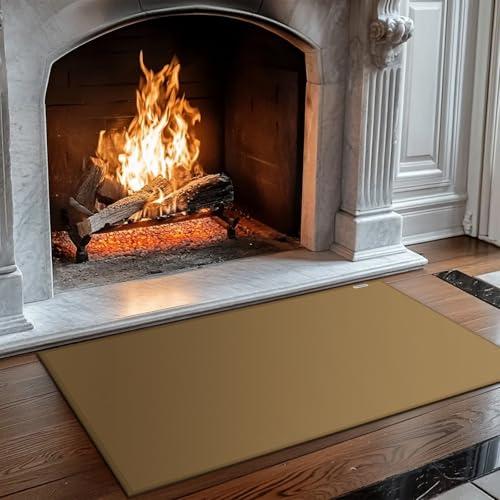 Tappeto Ignifugo per Camino Marrone 120x70 cm
