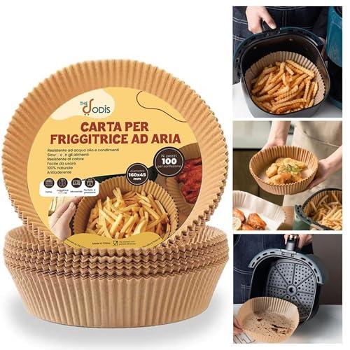 Carta Forno per Friggitrice ad Aria THE DODIS - Rotonda, Antiaderente e Senza PFAS
