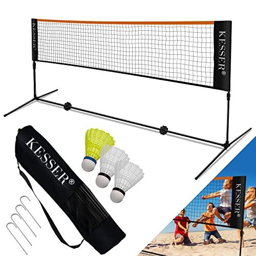 KESSER® Rete da Badminton e Tennis Regolabile, Set Completo con Volani e Borsa