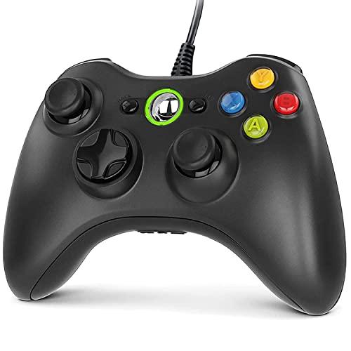 Gezimetie Xbox 360 Game Controller, USB Wired Controller Gamepad di Design Ergonomico Migliorato, Joystick Compatibile per Microsoft Xbox 360/Xbox 360 Slim/PC (Windows 7/8/8.1/10/XP/Vista)