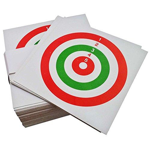 100 Bersagli in Cartoncino Tricolore 14x14 cm - Ideali per Softair e Tiro a Segno