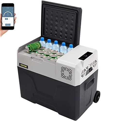 VEVOR Mini Frigorifero Portatile per Auto 40L, con Schermo LCD Digitale, 220 V Mini Frigorifero Congelatore, Congelatore per Frigorifero Portatile da -20 a 20 Gradi C
