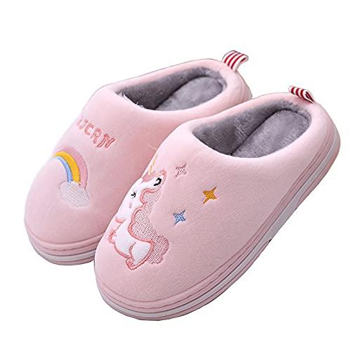 Cozozn Pantofole Unicorno Rosa - Calde e Morbide per Bambina