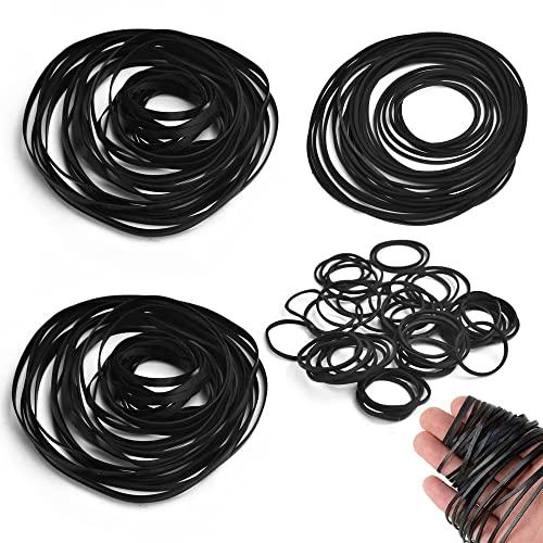 SPEACOUR 180 Pezzi Set di Cintura per Registratore a Cassette, Cinghie in Gomma, Nastro Piatto, Quadrato, Comune per Walkman Ripetitore DVD Drive - Nero, Mix Size