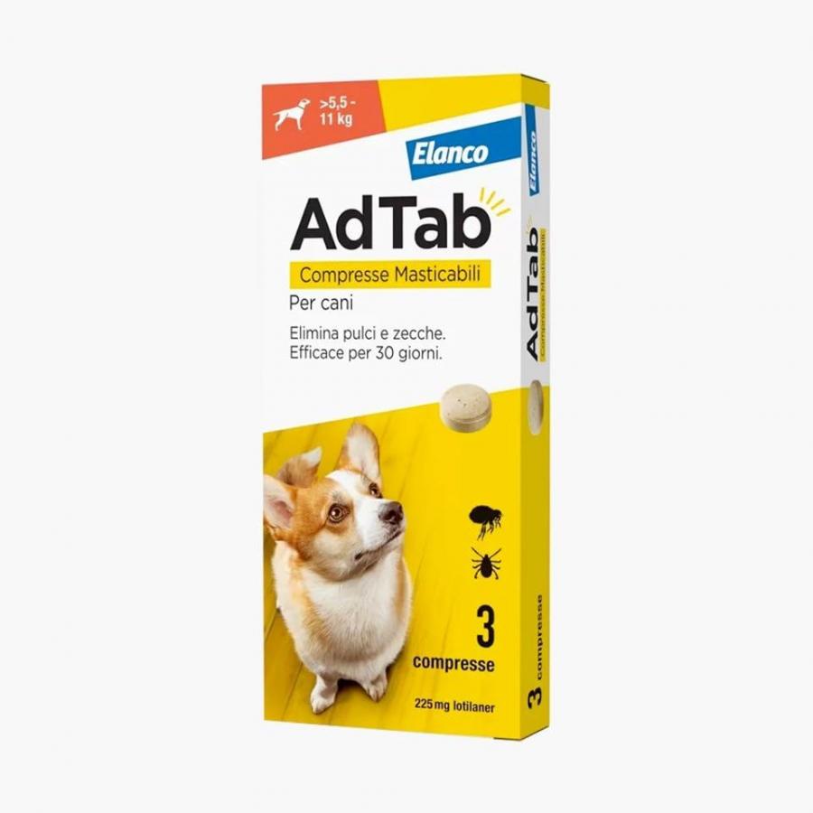 AdTab Compresse Masticabili per Cani da 5,5 a 11 kg - 3 compresse