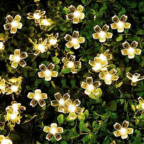Catena luminosa solare a LED JZK - 6,5 metri, 30 fiori