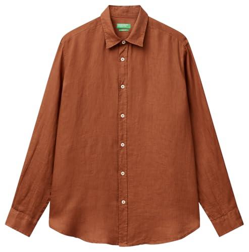 Camicia in Lino Tinto Filo United Colors of Benetton