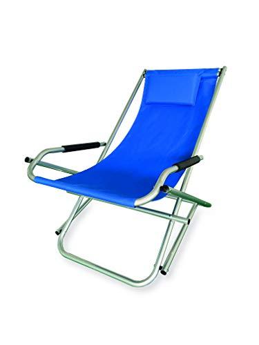 Sdraio Basculante Elba Garden Friend Blu, Alluminio e PVC