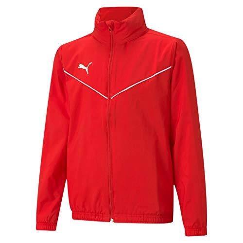 PUMA teamRISE All Weather Jkt Jr Giacca Antivento Unisex Bambini, Rosso Puma-Bianco Puma 152