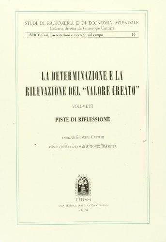La determinazione e la rilevazione del «valore creato» - Giuseppe Catturi