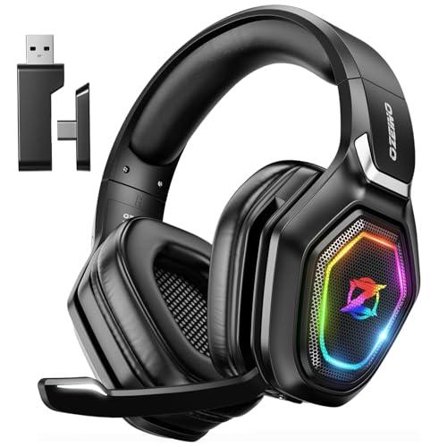 Ozeino Cuffie Gaming Wireless con Microfono 2,4 GHz