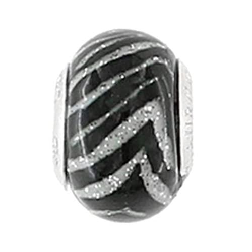 Venetiaurum - Charm in Vetro Originale di Murano e Argento 925 per Bracciali Componibili - Gioiello Made in Italy Certificato