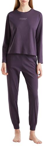 United Colors of Benetton T-Shirt M/L 30963M04S Parte Superiore del Pigiama, Viola, M Donna