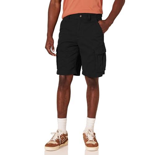 Amazon Essentials Pantaloncini Cargo vestibilità Classica da 25 cm (Disponibili in Taglie Forti) Uomo, Nero, 34W