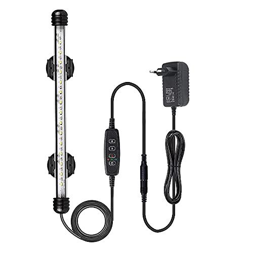 VARMHUS LED Lampada per Acquario con Timer e Intensità Regolabile (28cm)