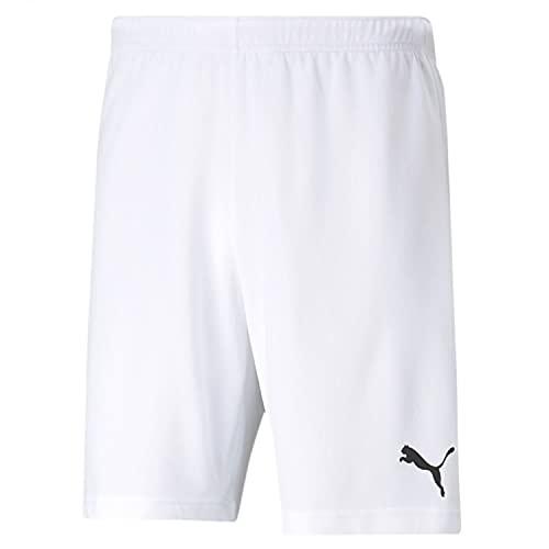 PUMA teamRISE Short Jr, Pantaloncini Unisex - Bambini e Ragazzi, White/Black, 164