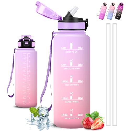 Borraccia Motivazionale da 1.5 Litri con Cannuccia e Slogan