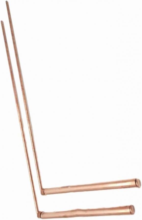 2 Aste da Rabdomanzia in Rame Puro al 99,9% - Ricerca Acqua, Metalli e Tesori