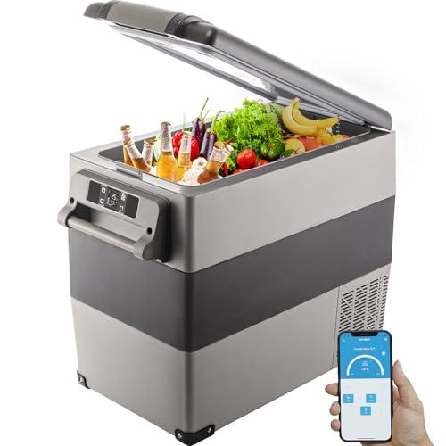 VEVOR Frigo Portatile 55L, Frigorifero Piccolo per Auto 12v 220v, Frigo da Campeggio Sh-CF, Camion Camper Mini Radiatore Elettrico per Viaggi, Pesca, Uso Esterno e Domestico