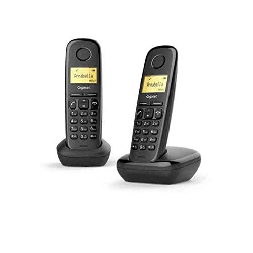 Gigaset A170 Duo: Telefono Cordless DECT, Nero, Doppia Postazione