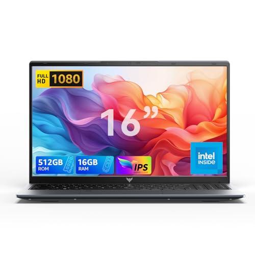 ACEMAGIC PC Portatile 16 Pollici,16GB DDR4 RAM 512GB SSD(espansione 2TB),N95(fino a 3,40 Ghz),1900 * 1200 IPS Full HD Notebook,WiFi,BT5.0,Type_C,USB3.2,HDMI,Computer Portatile Ufficio Home(Grigio)