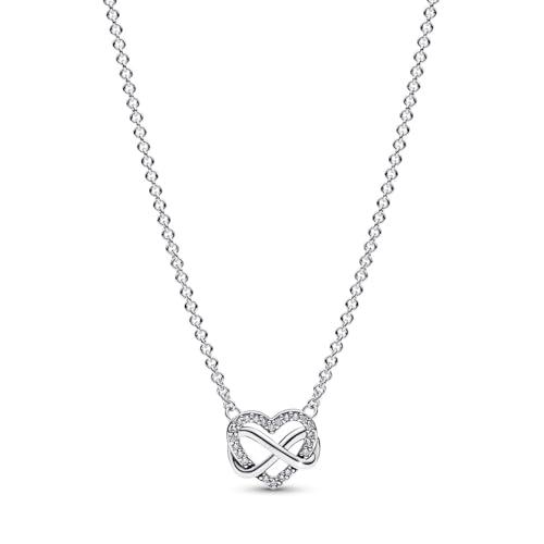 Collana Pandora Moments Cuore Infinito Pietre Luminose