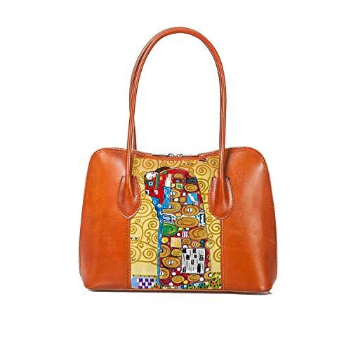 Borsa in pelle dipinta a mano - L'ABBRACCIO DI KLIMT