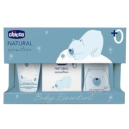 Chicco Natural Sensation Set Cosmetico: Bagno, Crema Corpo e Acqua di Colonia