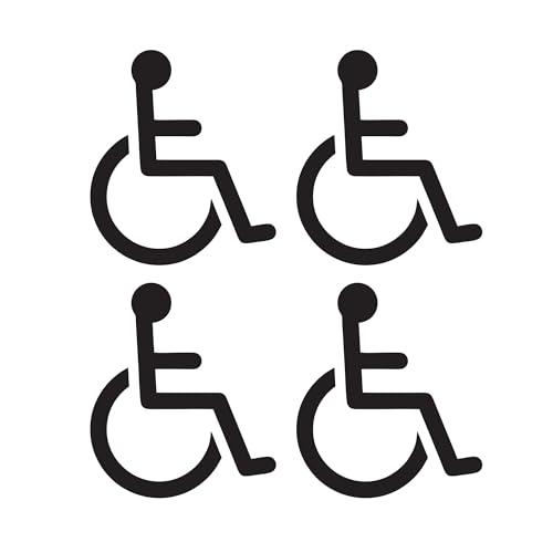 GamesMonkey® - Adesivi Disabili Invalidi Kit - 4 Pezzi - Nero