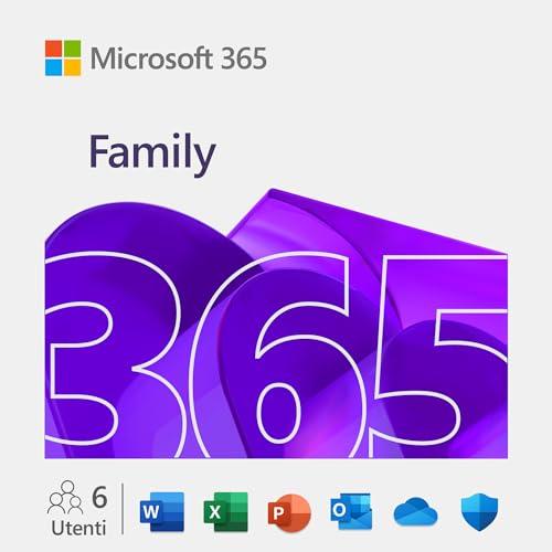 Microsoft 365 Family - Abbonamento 12 Mesi (Fino a 6 Persone)