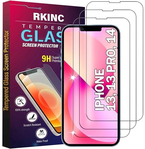 RKINC Vetro Temperato per iPhone 13/13 Pro/14 (6.1 Pollici) - Pack da 3