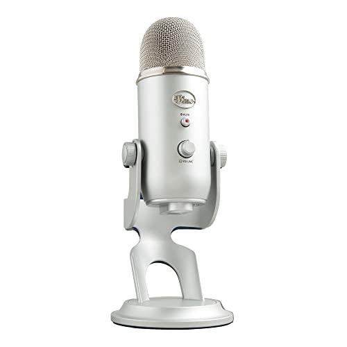 Blue Yeti Microfono USB Argento per Registrazione, Streaming e Podcast