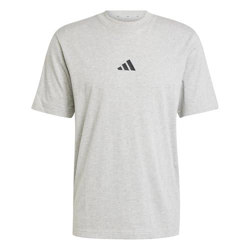 adidas Essentials Small Logo Single Jersey Tee Grigio Melange/Nero