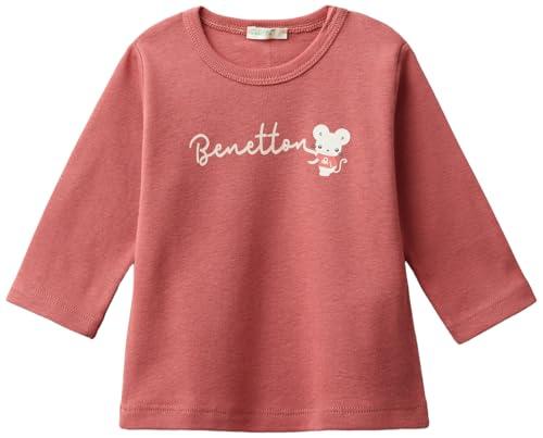 T-Shirt Manica Lunga United Colors of Benetton Girocollo Stampa ad Acqua